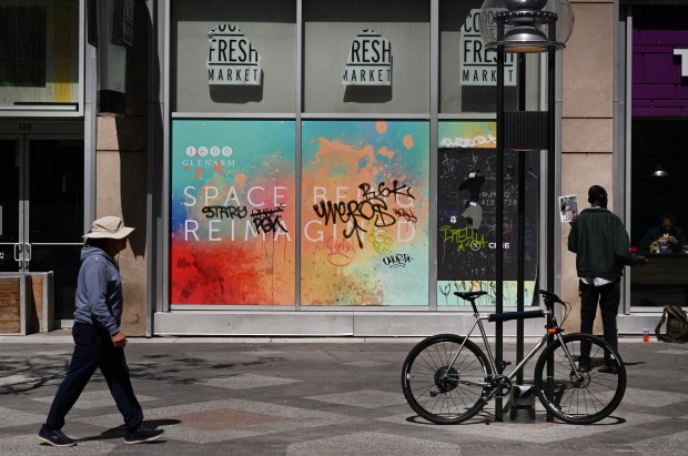 For Lease signs can be found throughout the downtown area in Denver, as seen on May 12, 2025. (Photo by Helen H. Richardson/The Denver Post)