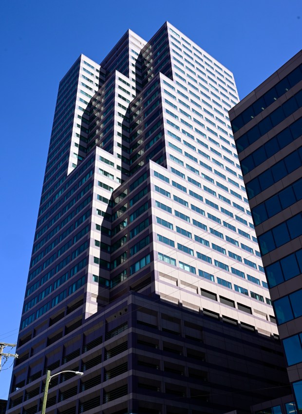 Lincoln Crossing tower II at 1775 Sherman St. in Denver on Saturday, May 2, 2025. (Photo by Andy Cross/The Denver Post)